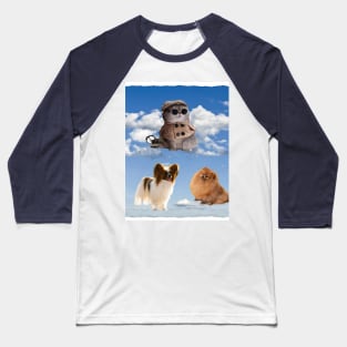 cat and dogs on the sky Baseball T-Shirt